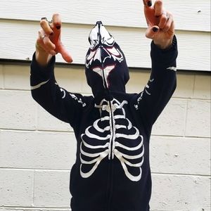 Boys Skeleton Hoodie Cosplay Halloween